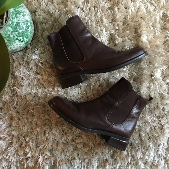 Coach Shoes - Coach • brown leather ankle boots